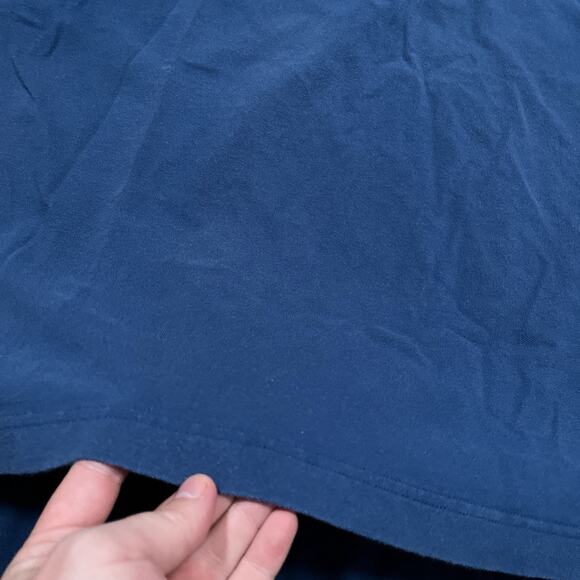 VTG 90s Nike Polo Shirt XXL 2XL Center Check Swoosh Blue Fade /Wear Black Tag - Picture 4 of 9